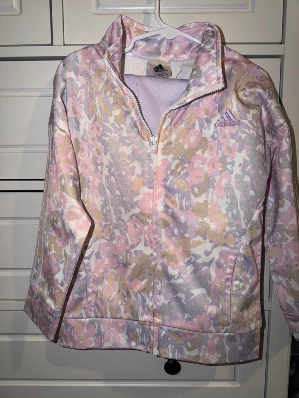 adidas Pastel Pink Camouflage Full Zip Bomber Jacket